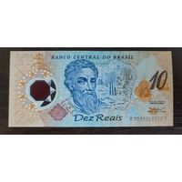 Бразилия 10 доллар 2000 P-248a полимер UNC "500 лет Бразилии"