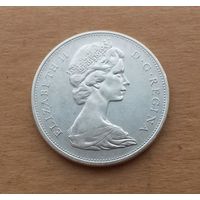 Канада, доллар 1965 г., серебро 0.800, Елизавета II (1952-2022)