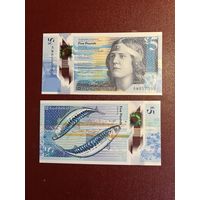 Шотландия - 5 фунт 2016 "Нэн Шеперд" Рыбы Р-370 UNC полимер