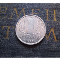 1 пфенниг 1985 (A) Германия ГДР #13 XF