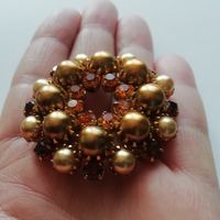 Эффектная винтажная брошь Чехословакия 70-х годов. 4,5 см.