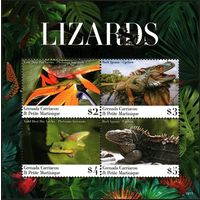 2019 Гренада Гренадины 5336-5339KL Рептилии - Ящерицы 12,50 евро
