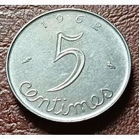 Франция 5 сантимов, 1962     ( 1-7-8 )