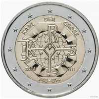 Германия 2 евро 2023 года, UNC. 1275 лет со дня рождения Карла Великого. Сторгуй за свою цену, предложи обмен! Y