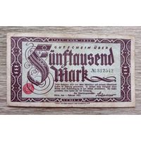 Werty71 Германия 5000 марок 1923 банкнота Гроссгельд Кёльн