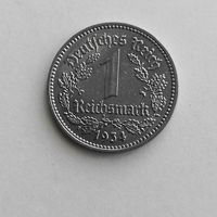 1 рейхсмарки(1934г.) М.Д.(А) Никель.