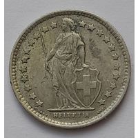 Швейцария 1/2 франка 1962 года серебро