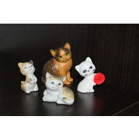 Декоративные статуэтки "Котики", 4 шт.