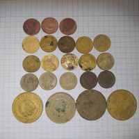 Лот монет СССР 1 копейка, 5 копеек