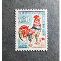 Марка Франция 1965 год Галльский петух