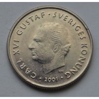 Швеция, 1 крона 2001 г.
