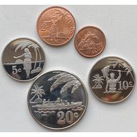 Токелау 1, 2, 5, 10, 20 центов 2012 г. Набор 5 монет