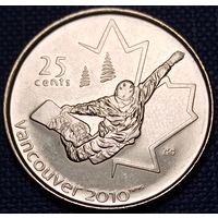 Канада 25 центов 2008 г. XXI зимние Олимпийские игры. Ванкувер 2010 - Сноуборд.