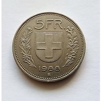 Швейцария 5 франков, 1988