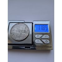 2 кроны 1930 года. Эстония, Первая Республика (Крона) (1928 - 1940). Серебро 500. Монета не чищена. В45504.