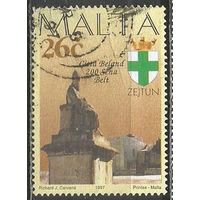 Мальта. Памятник Папе Грегору. Герб. 1997г. Mi#1017.