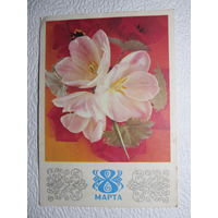 Открытка 8 Марта!,1975,фото Костенко,подписана,прошла почту-409