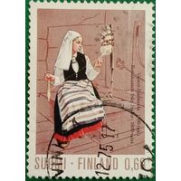 Финляндия 1973. Жена фермера из Яаски Карелия в традиционном костюме