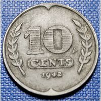 Нидерланды 10 центов 1942 г.