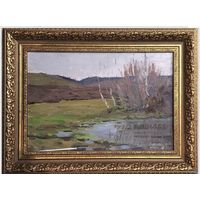 Азгур Г.Г."Подых вясны",1954 г. К/М 24,5х36 см.