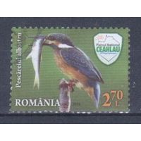 [1243] Румыния 2016. Фауна.Птицы.Зимородок. Гашеная марка.