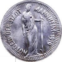 РАСПРОДАЖА!!! - ГЕРМАНИЯ МАНГЕЙМ 25 пфенигов 1919 год