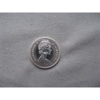 Канада 10 центов 1967 год Елизавета II 100 лет Конфедерации Канада от 1 рубля без МЦ