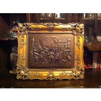 - Барельеф НОЧНОЙ ДОЗОР 52.5х45х4 см Рембрандт из серии реплики мировых шедевров