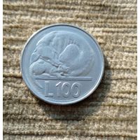 Werty71 Сан Марино 100 лир 1975 Любовь у животных Собака и кошка