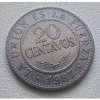 Боливия 20 сентаво, 1987  5-7-2