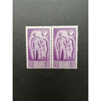 Польша 1946 Сцепка из двух марок из серии "Польский экспедиционный корпус в Италии. Армия генерала Владислава Андерса" (чистая**)