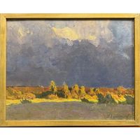 Козловский А.С "Осень", 1977г. Картон, масло. Размер с рамой 42,5х52,5 см.