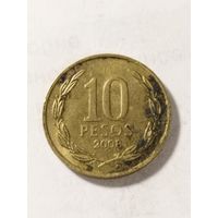 Чили 10 песо 2008