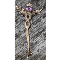 Антикварная мужская брошь. 84пр. 4.4гр