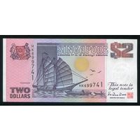 Сингапур 2 доллара 1992 г. P28. Серия HK. UNC