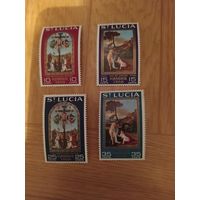 Сент Люсия серия марок 1968 г. Пасха