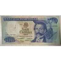 Банкнота Португалия 100 эскудо 1965 год. Писатель Камило Каштелу Бранку.