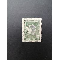 Польша 1950 Марка с надпечаткой "GROSZY" на марке 1950 года Mi.564 "Конгресс мира в Варшаве" (гашение без клея) Mi.667 каталог 7.00 евро