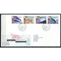 Великобритания - 1988г. - транспорт и коммуникации - 1 конверт с гашением первого дня (FDC) и информационным буклетом - полная серия [Mi 1147-1150]. #3-GB-97-CP-22