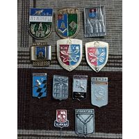 Гербы городов. Сборный лот (25).