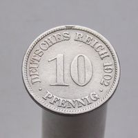 Германия 10 пфеннингов 1902 F