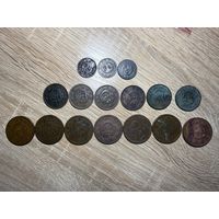 Лот монет Японии эпохи Мэйдзи (1868-1912)