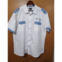 Рубашка мужская хлопковая с коротким рукавом. Авиапилот. Atlas For Men. (Бангладеш). Новая. Размер: XXXL. Российский размер: 56-58.