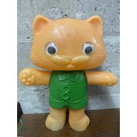 Игрушка СССР , Кот , высота 30 см , целенький