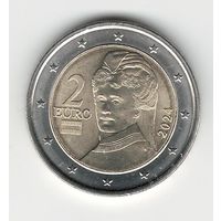 Австрия 2 евро 2024 года. Состояние UNC