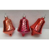 Игрушка ёлочная Колокольчик Пируэт, стекло. СССР