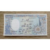 Werty71 Конго 1000 франков 1992 UNC банкнота
