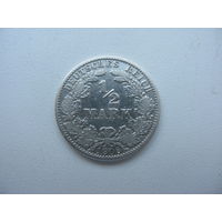 Германия 1 \ 2 марки 1906 G ( В ОЧЕНЬ в хорошем состоянии )