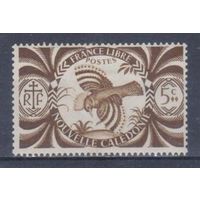 [1174] Французские колонии.Новая Каледония 1942. Фауна.Птица.Кагу. МН