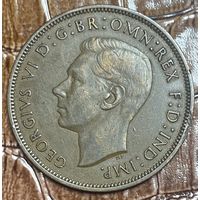 Монета 1 пенни 1940 год. Великобритания. Король Георг VI
